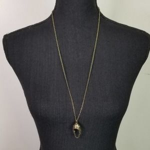 Long Length Necklace With Shark Pendant